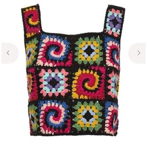 NWT Staud Psychedelic Crochet Crop top